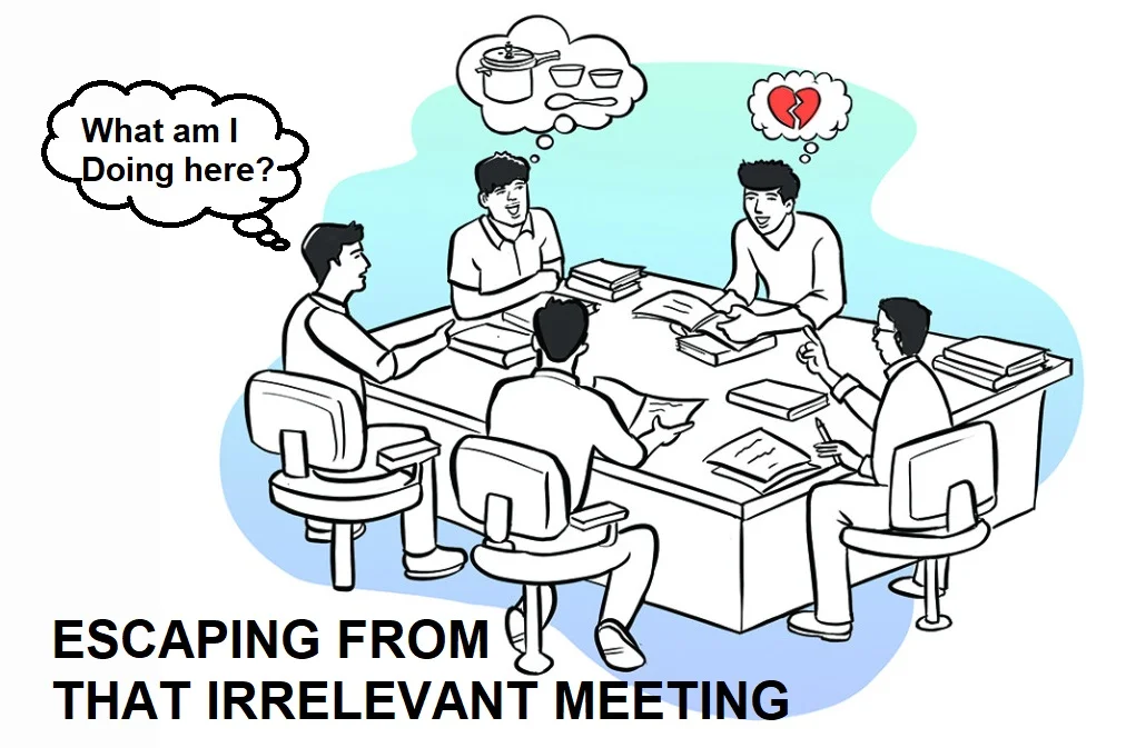 escape from the meeting